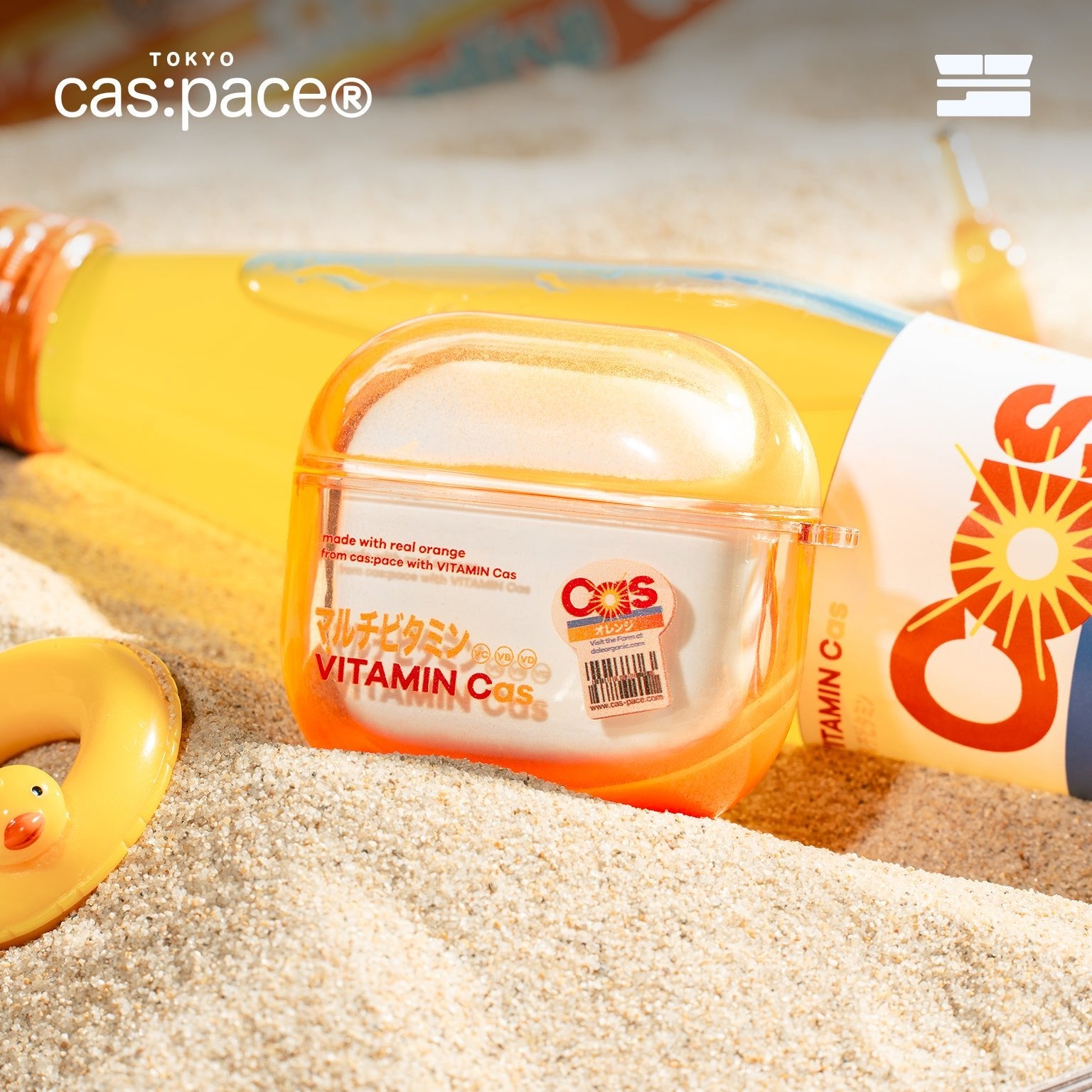 cas:pace 25S/S 「orange juice」流砂AirPodsケース - cas:pace 殼空間